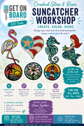 Thursday, 7/9 @ 6:30pm  Suncatcher Workshop
