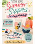 Monday 6.29 @ 6:30  Summer Sipper Glass Painting Workshop